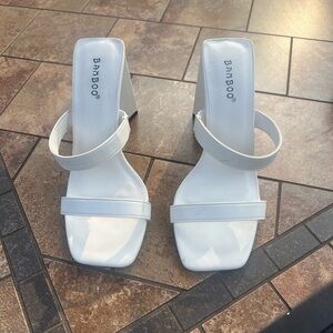 White Frock Candy heels